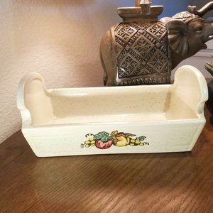 Metlox Poppytrail Bread Bowl Provincial Fruit Stoneware Vtg Speckled 9.75" EUC